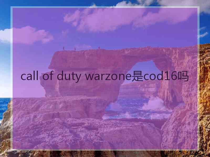 call of duty warzone是cod16吗