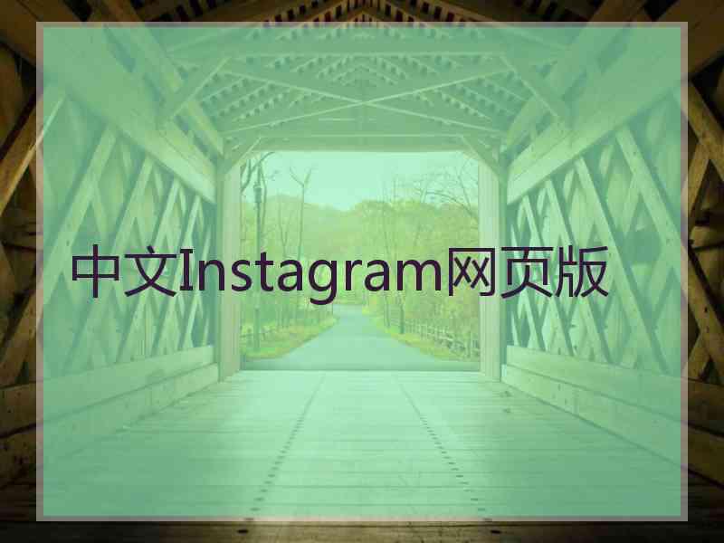 中文Instagram网页版