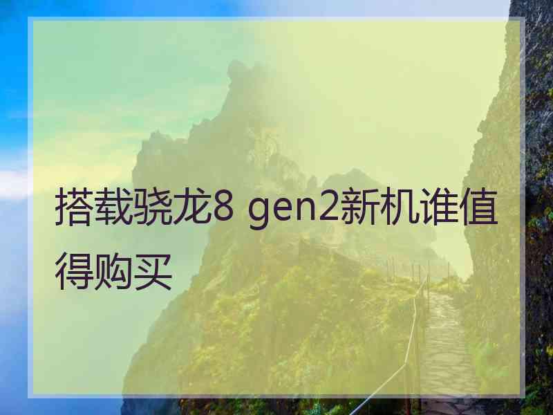 搭载骁龙8 gen2新机谁值得购买