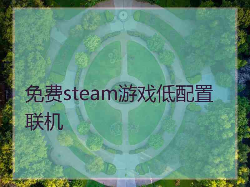 免费steam游戏低配置联机