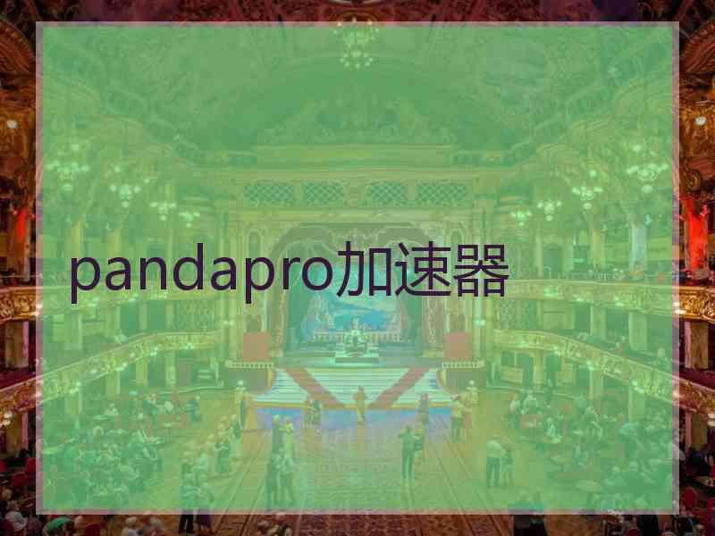 pandapro加速器