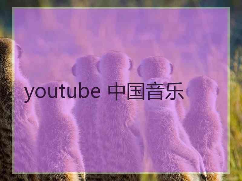 youtube 中国音乐