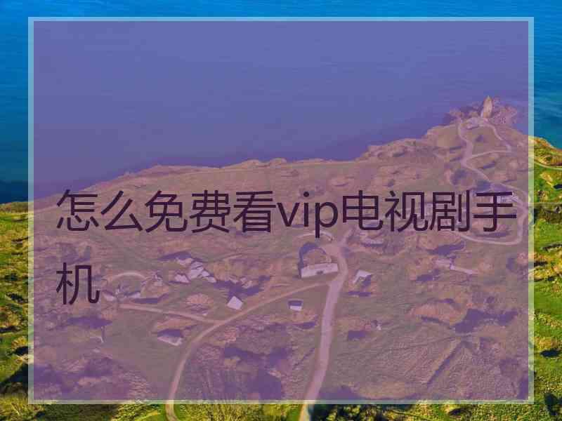 怎么免费看vip电视剧手机