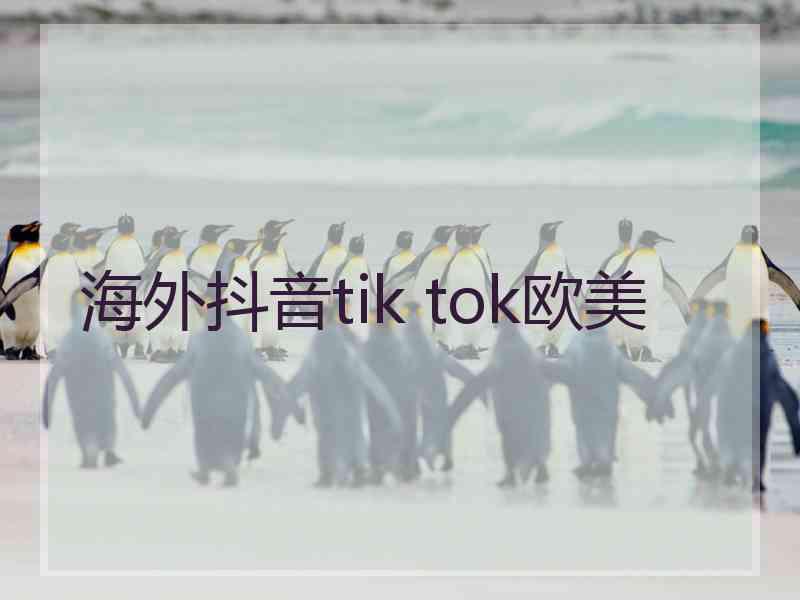 海外抖音tik tok欧美