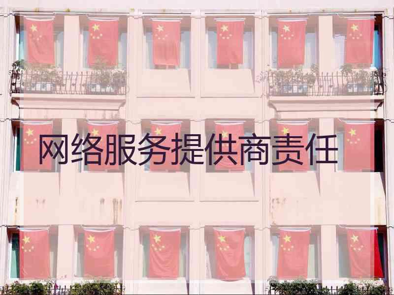 网络服务提供商责任