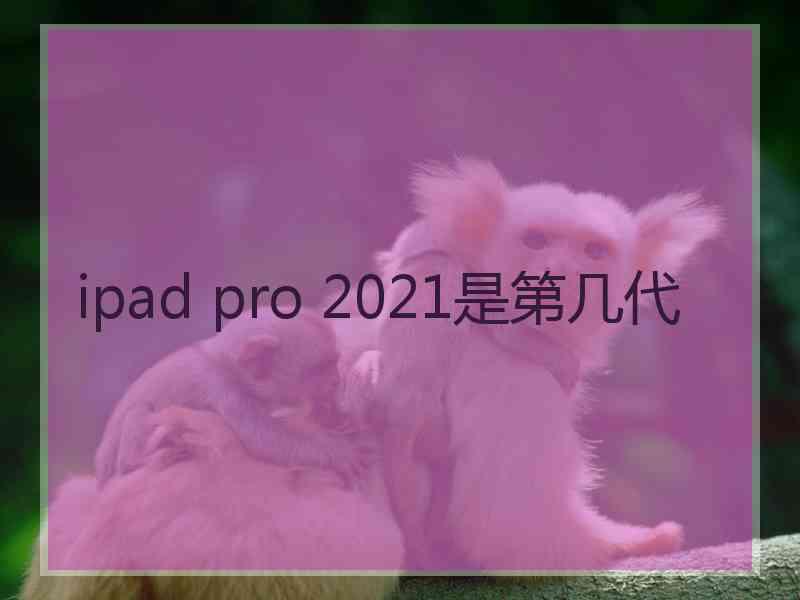 ipad pro 2021是第几代