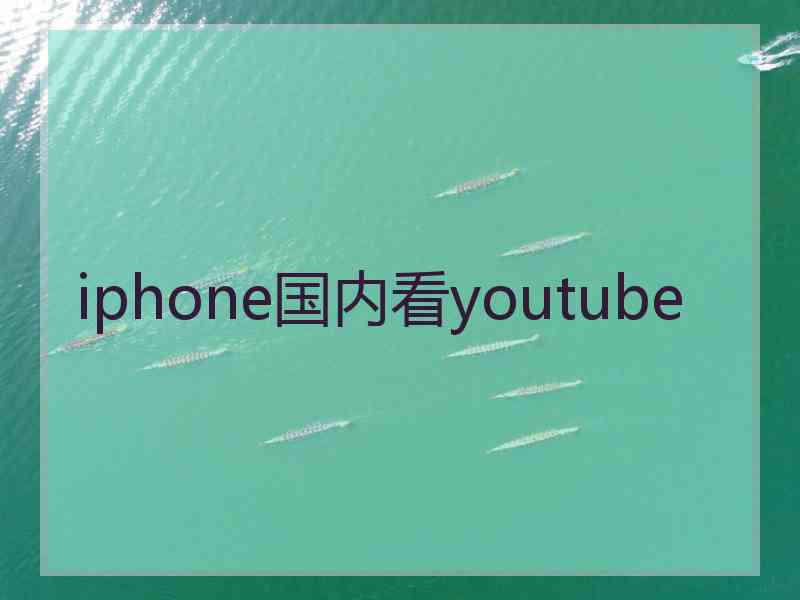 iphone国内看youtube