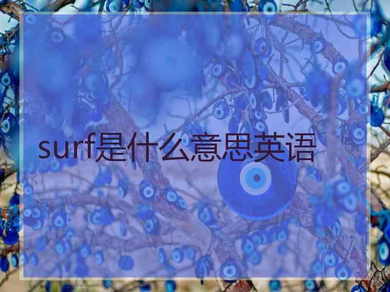 surf是什么意思英语